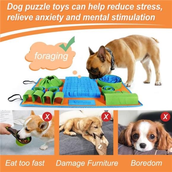 Snuffle Mat for Dogs, Interactive Feeding Game Sniff Mat - Picture 5 of 6